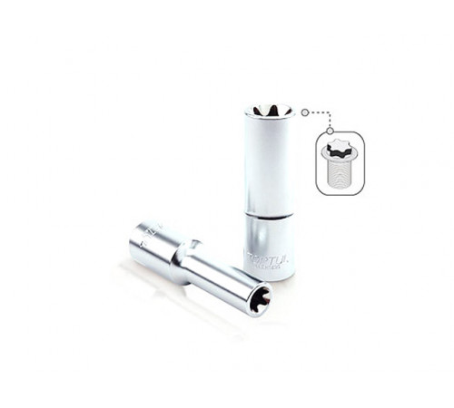 Головка 1/2" E18 6гр. глубокая TOPTUL