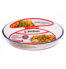 Форма из жаропрочного стекла, 2.4 л, овальная, 303х213х65 мм, PERFECTO LINEA