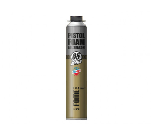Пена монтажная профессиональная всесезонная FOME FLEX "Pistol Foam all season Mega 65L" (870мл)
