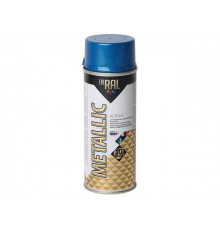 Лак на акриловой основе синий INRAL METALLIC SPRAY 400мл