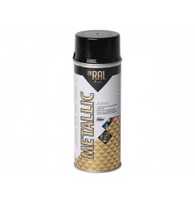 Лак на акриловой основе черный INRAL METALLIC SPRAY 400мл