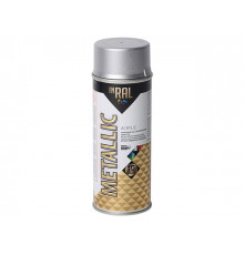 Лак на акриловой основе серебряный INRAL METALLIC SPRAY 400мл
