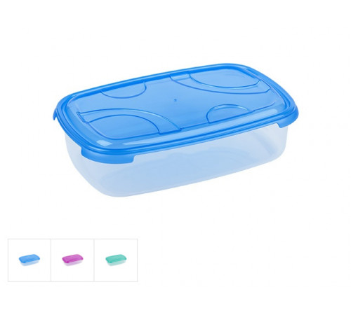 Контейнер пласт.прямоуг. 1.0 л, с крышкой, Frigo Plus, DRINA