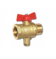 Кран шаровый 1/2" вн.-нар. для термодатчика , PN1,6 МПа, 11Б27п13, Цветлит