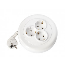Удлинитель на катушке 2,5м (3 роз., 2.5кВт, с/з, ПВС 3х1) Bylectrica