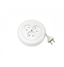 Удлинитель на катушке 5м (3 роз., 1.5кВт, б/з, ПВС 2х0,75) Bylectrica