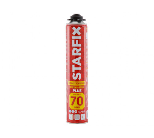 Пена монтажная профессиональная всесезонная STARFIX Foam Pro Plus 70 (890мл)