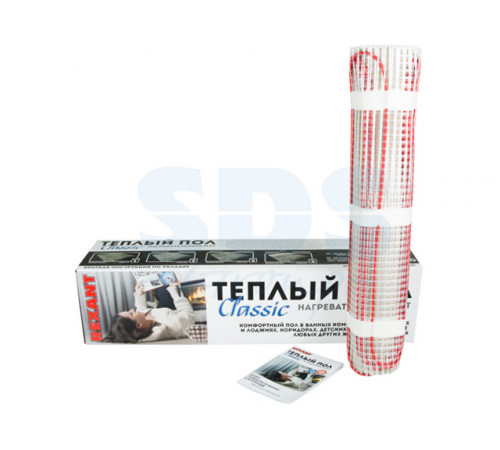 Теплый пол (нагрев. мат)  Classic RNX -6,0-900 (6,0м2, 0,5х12,0м, 900Вт) REXANT