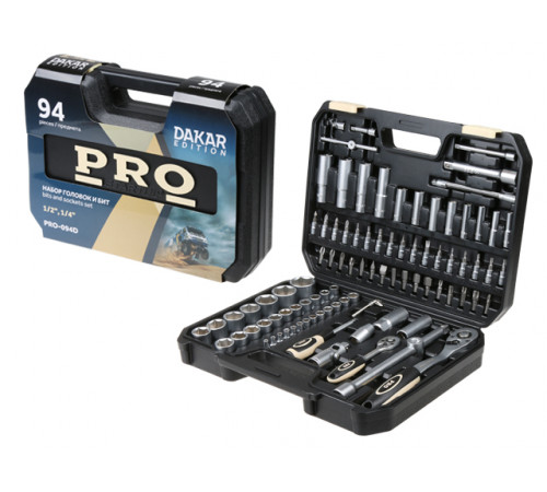 Набор головок и бит 94пр. 1/4",1/2" PRO STARTUL DAKAR (PRO-094DK)
