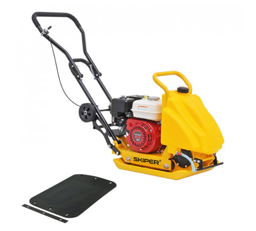 Виброплита SKIPER C60H-WMT (Honda GX160. 5.5лс. пл53х37см. 11кН. 25м/мин. бак/вод. рез ковр. колёса)
