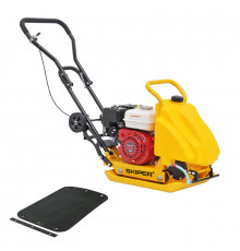 Виброплита SKIPER C90H-WMT (Honda GX160. 5.5лс. пл54х42см. 15кН. 25м/мин. бак/вод. рез ковр. колёса)